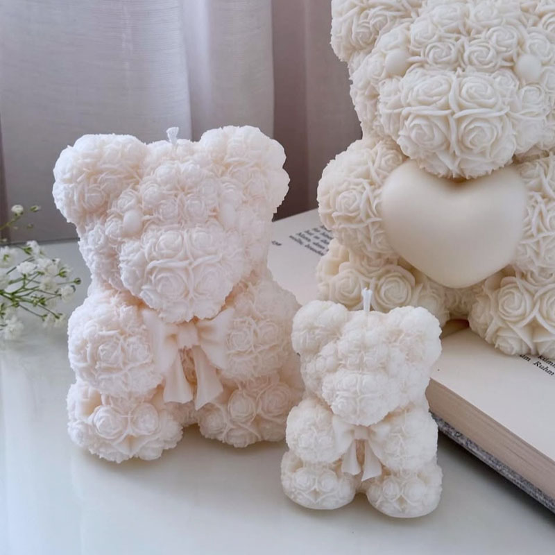 Rose Bow Bear Candle Silicone  - Soap Making Gifts recension och pris