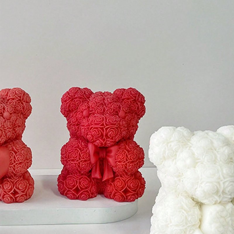 Rose Bow Bear Candle Silicone  - Soap Making Gifts recension och pris