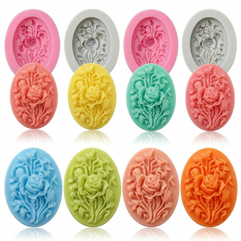 4 Silicone mold with flower sh - Soap Making Ins recension och pris